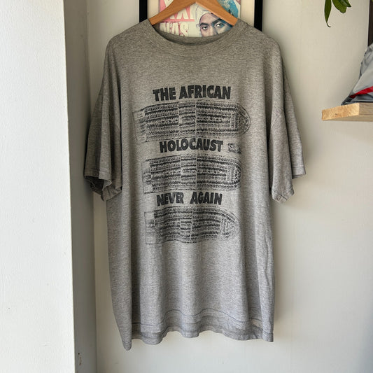 VINTAGE | The African Holocaust Never Again T-Shirt sz 2XL