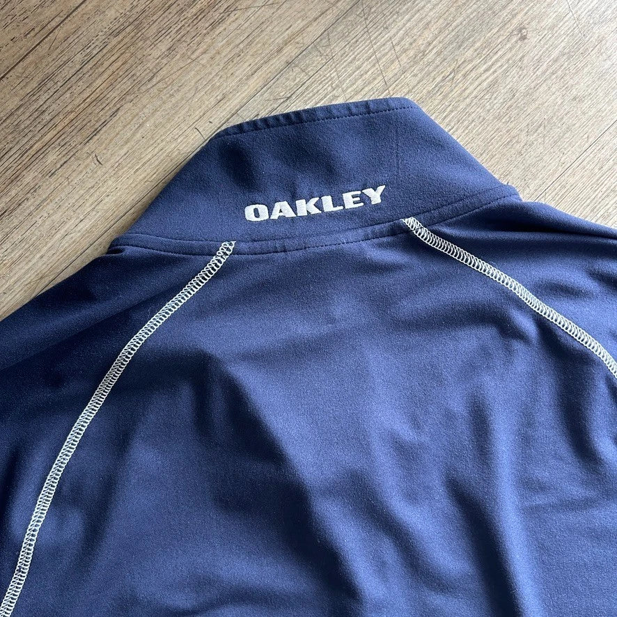 OAKLEY Y2k | O-Hydrolix 1/4 Zip Thermal Long Sleeve Jersey T-Shirt sz M