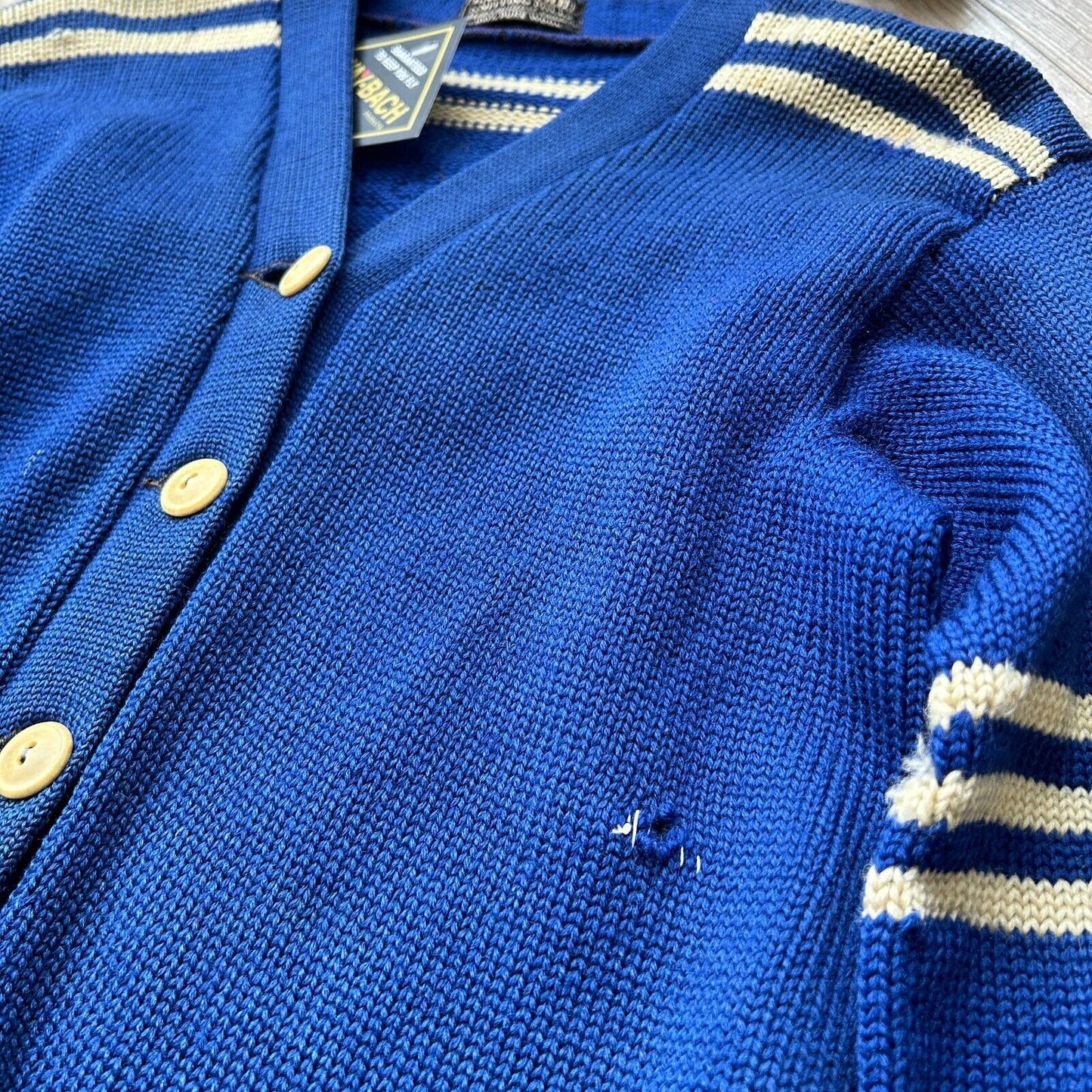 VINTAGE 50s-60 | Englewool Varsity Wool Knit Cardigan Sweater sz S-M Adult