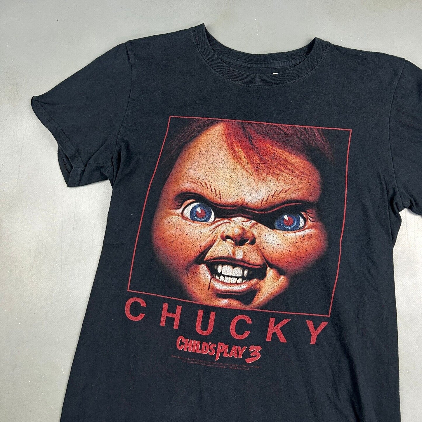 Chucky Child's Play 3 Black Movie T-Shirt sz XS/S Adult
