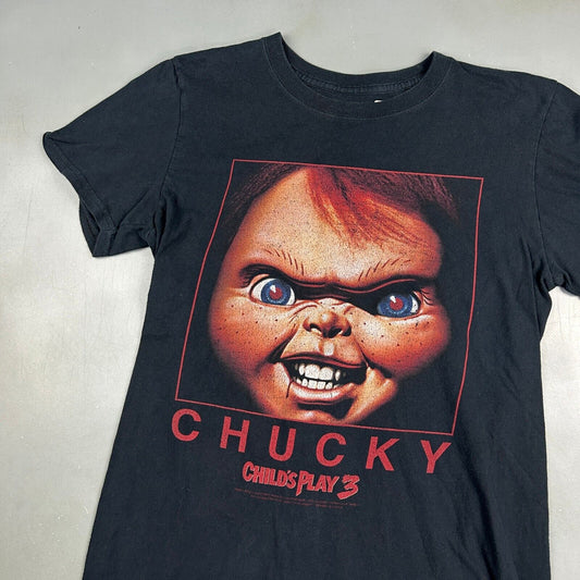 Chucky Child's Play 3 Black Movie T-Shirt sz XS/S Adult