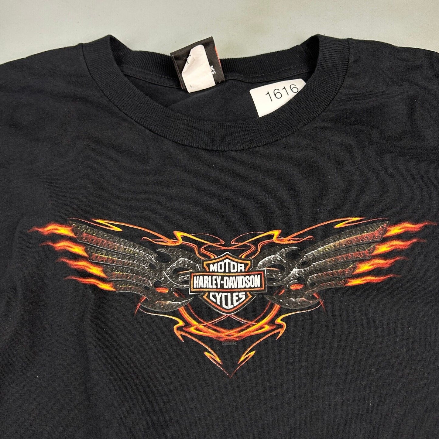 VINTAGE | Harley Davidson Motor Cycles Biker Silver Eagle T-Shirt sz XXL Adult
