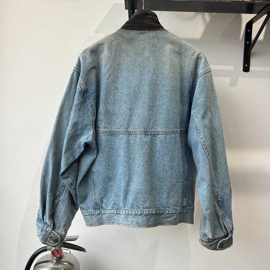 VINTAGE | The North Face Endurance Full Zip Jean Jacket Wool Lined Vest sz M