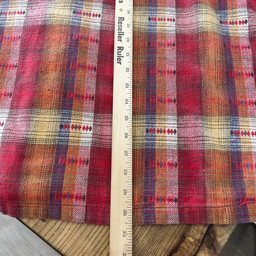 VINTAGE 90s | Weekends Plaid Western Flannel Cotton Button Down Shirt sz XXL
