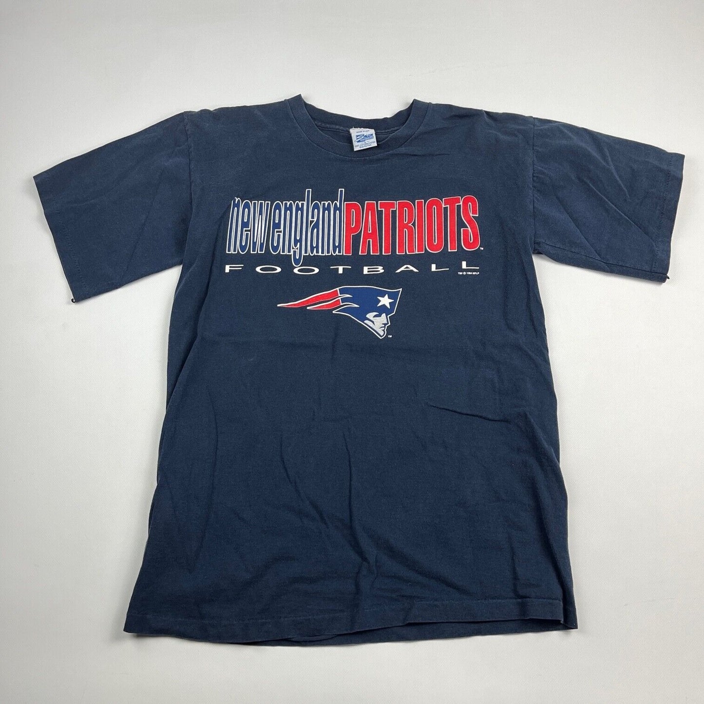 VINTAGE New England Patriots Shirt Adult Large NFL Football NAVY BlueMen 90s