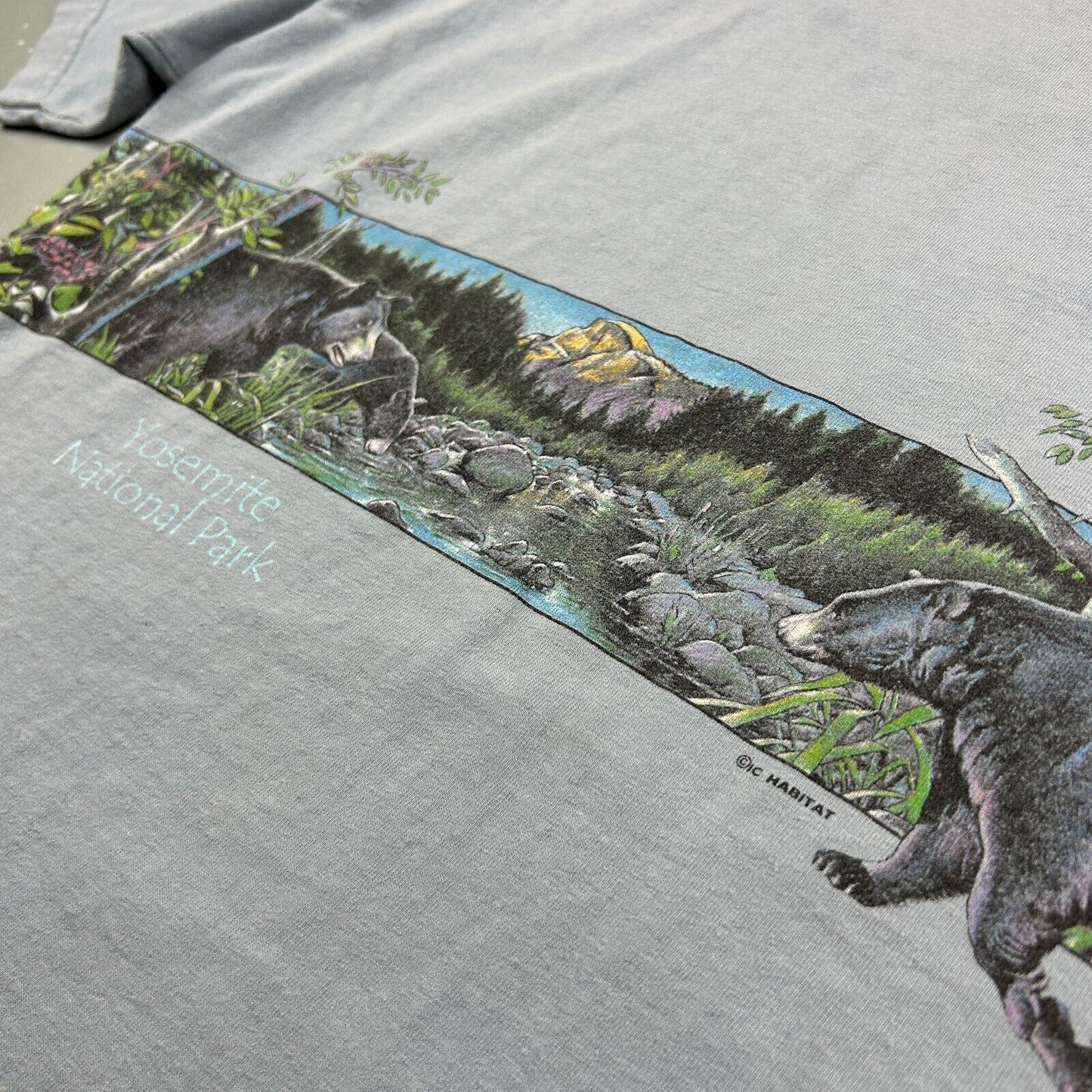 VINTAGE 90s | Yosemite Park Habitat Wrap Print Nature T-Shirt sz M Adult