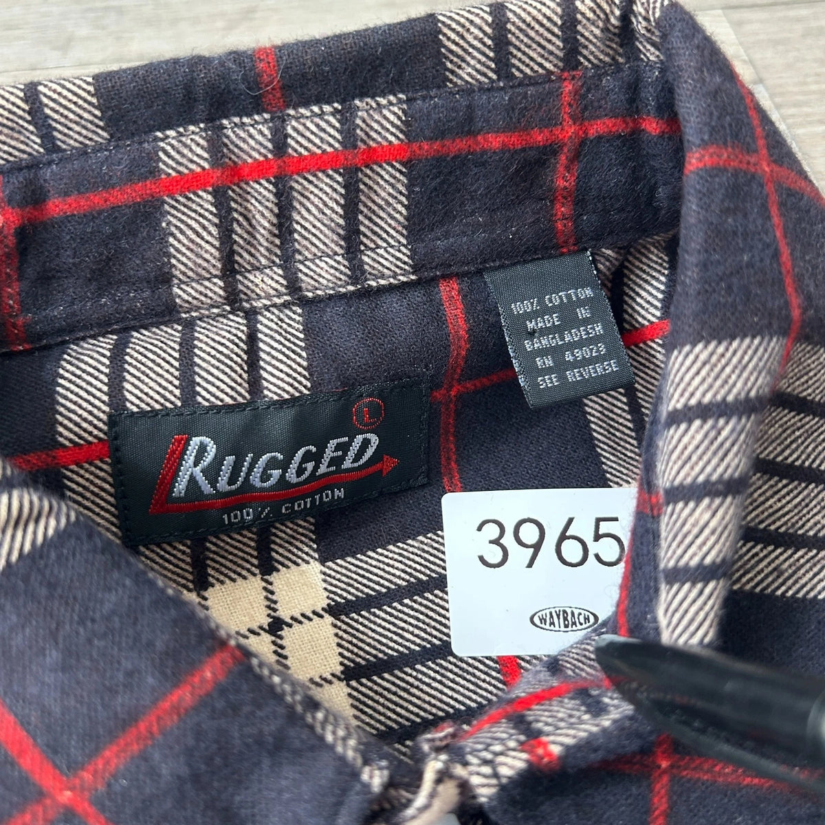 VINTAGE | Rugged Plaid Flannel Button Down Shirt sz L