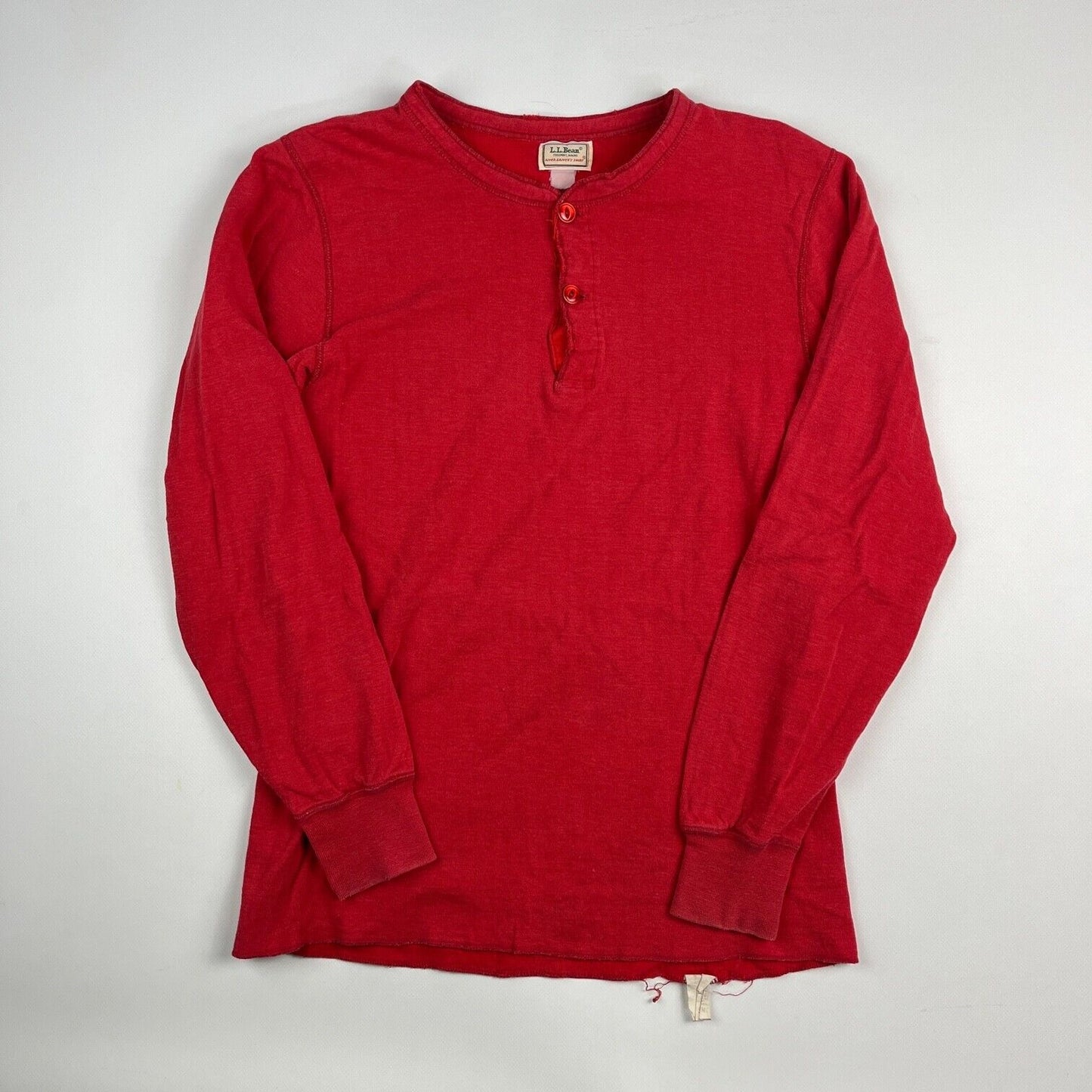 VINTAGE L.L. Bean Longsleeve Red Shirt Adult Medium Men 90s