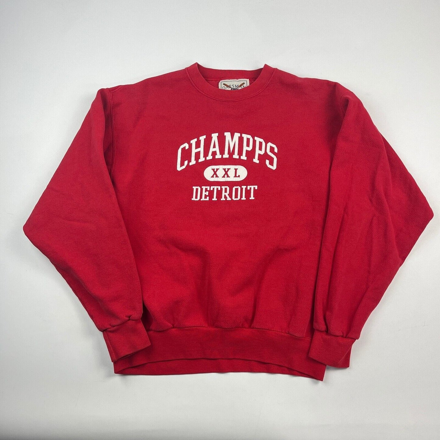 VINTAGE 90s Champs XXL Detroit Red Crewneck Sweater sz Large Men