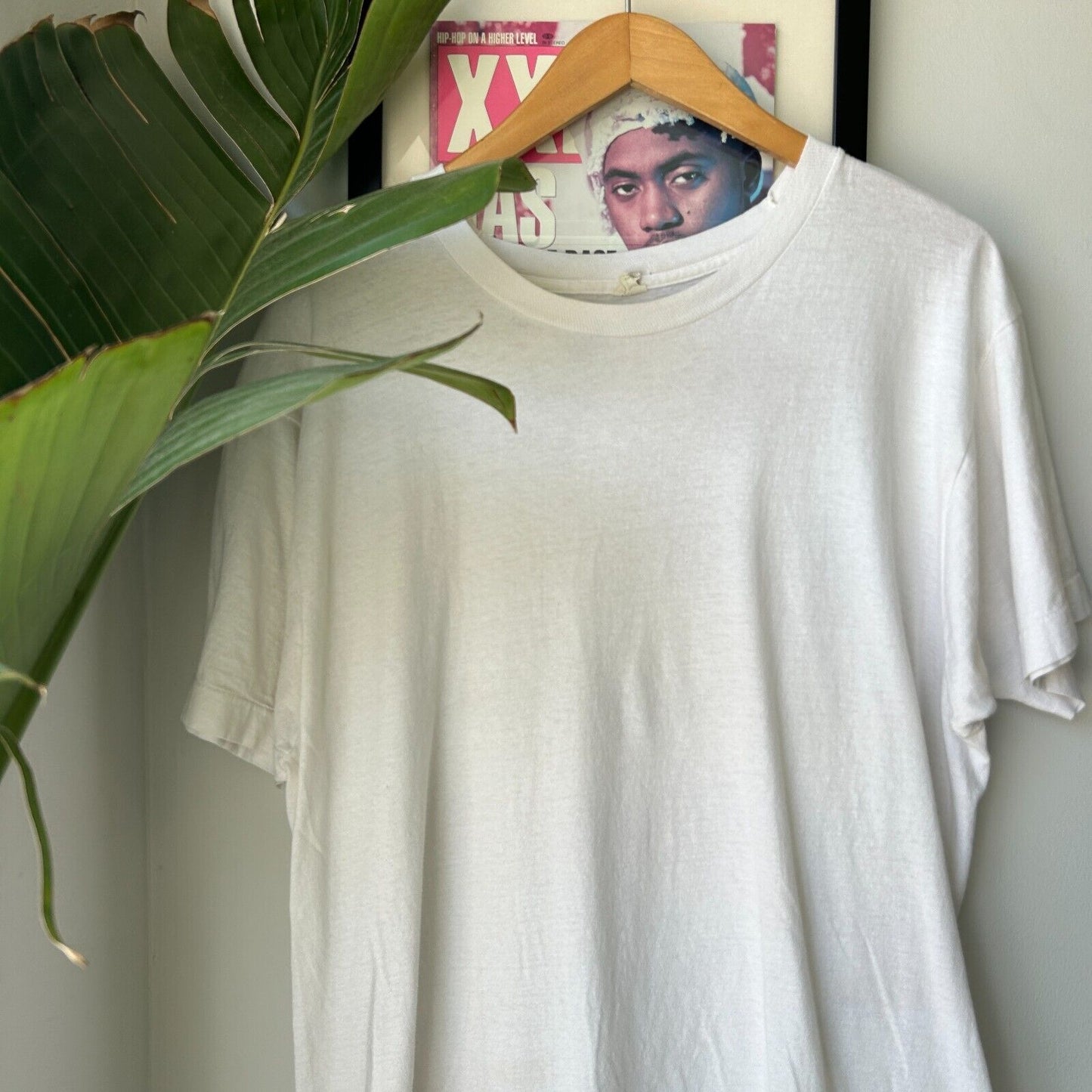 VINTAGE 90s | Blank White Paper Thin T-Shirt sz M-L