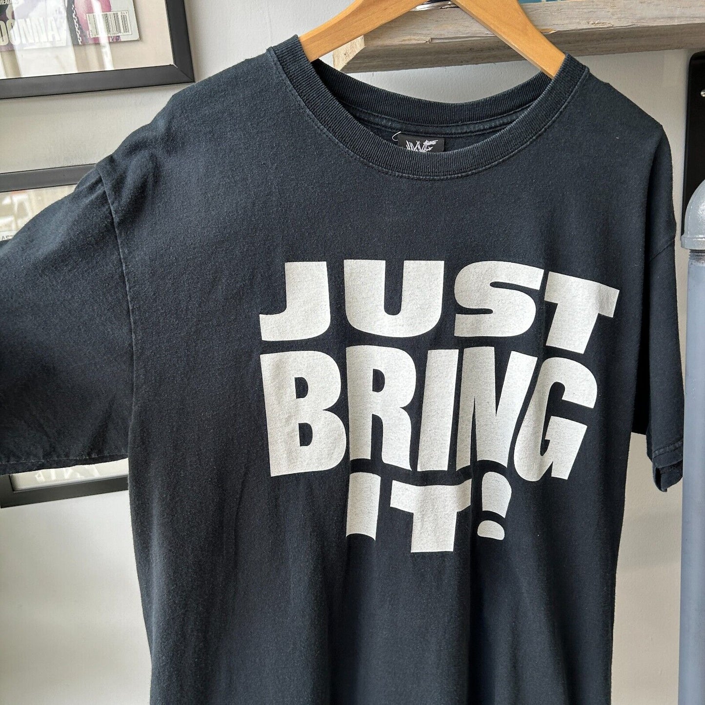 VINTAGE 2000 | WWF Just Bring It! THE ROCK Wrestling T-Shirt sz XL Adult