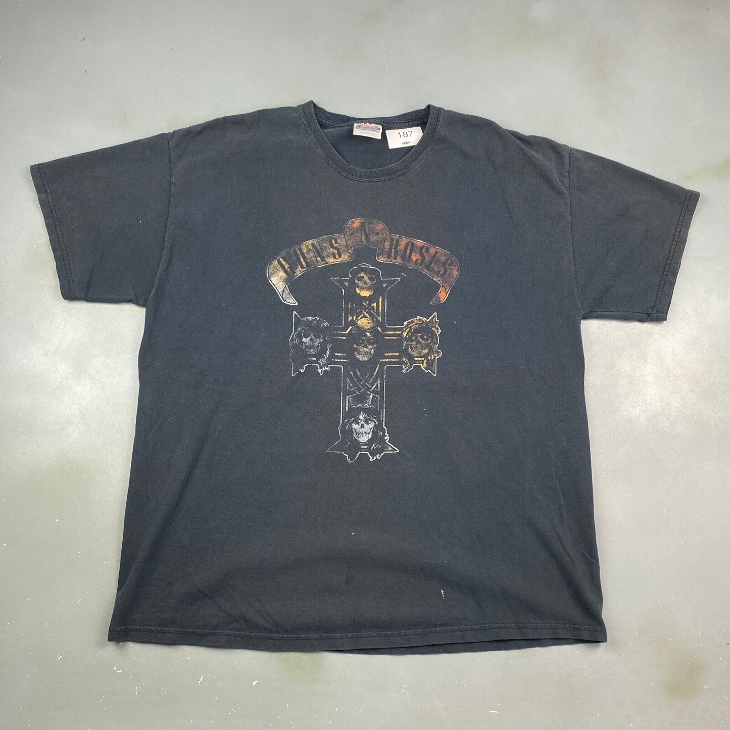 VINTAGE Guns N Roses Band Graphic Black T-Shirt sz XL Men