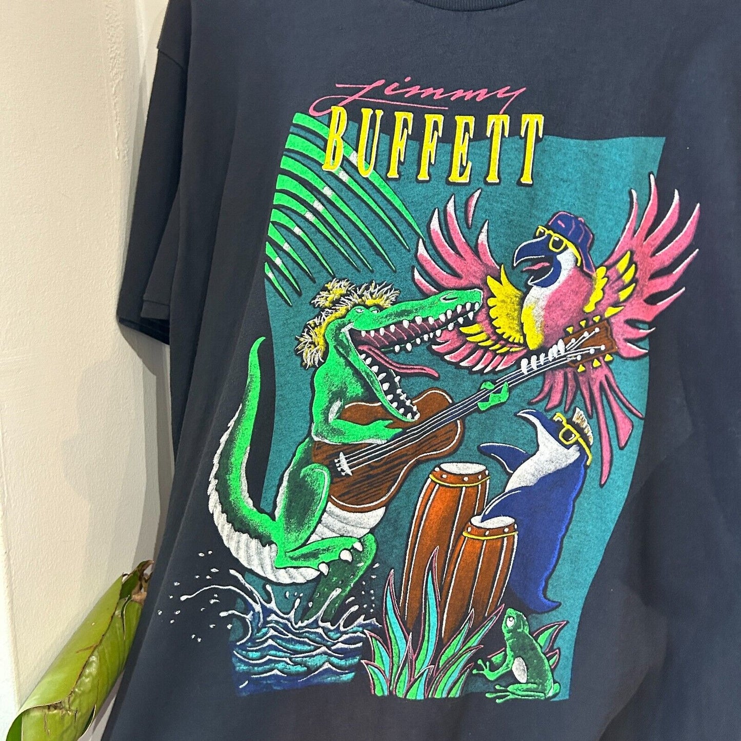 VINTAGE 1990 | Jimmy Buffet Jump Up Tour Band T-Shirt sz L Adult