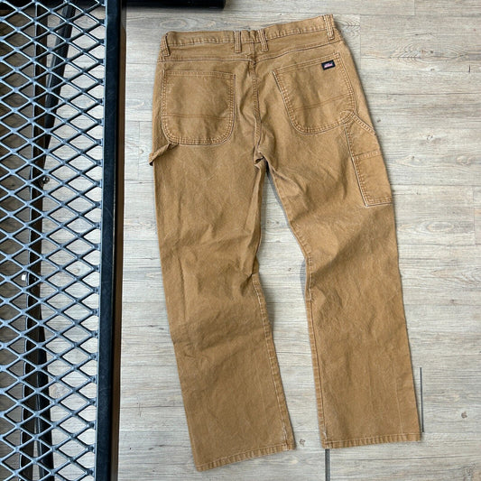 VINTAGE 90s | DICKIES Faded Tan Workwear Carpenter Pants sz W36 L32