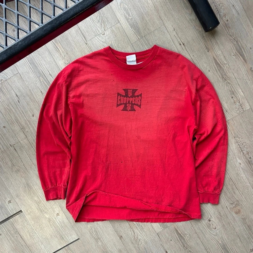 VINTAGE | West Coast Choppers What Would Jesse Do Faded Thrashed T-Shirt sz XL