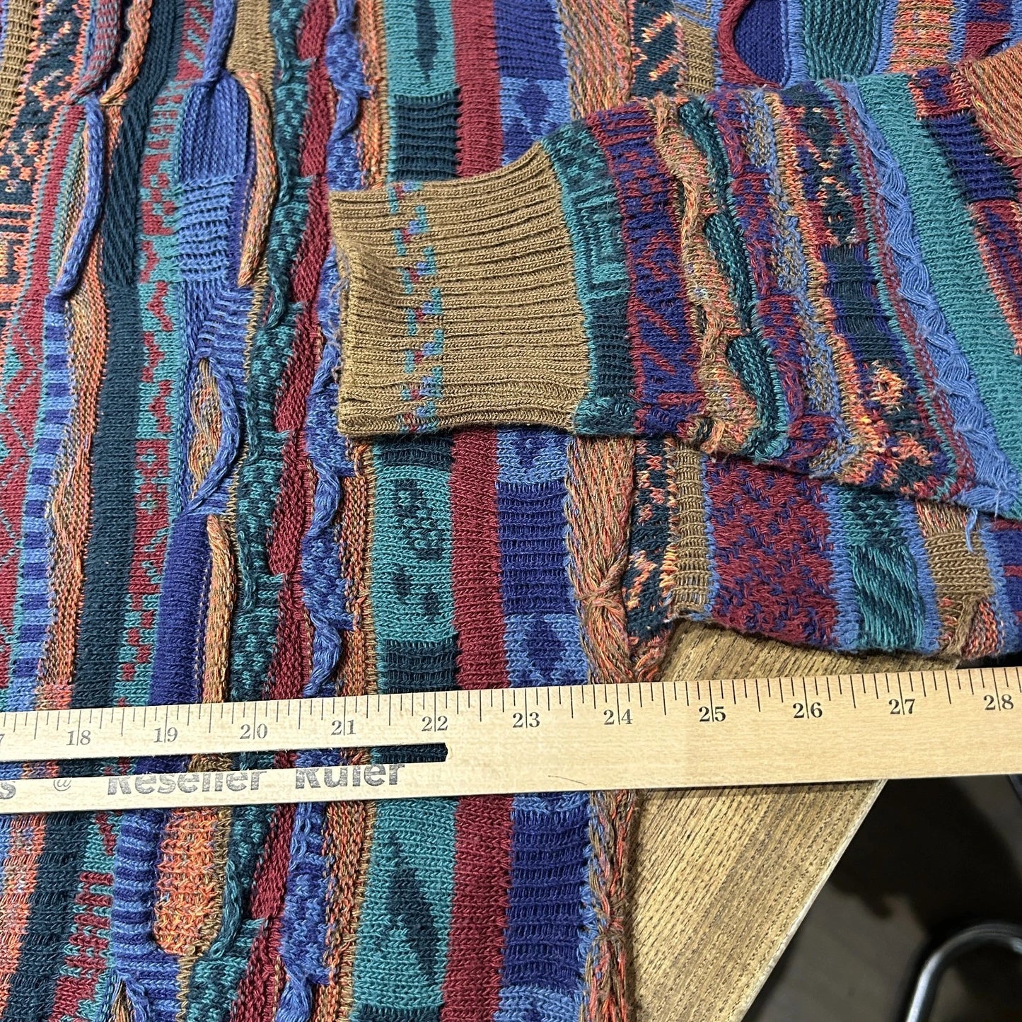 VINTAGE 90s | Florence Tricot Coogi Style 3D Knit Sweater sz L/XL
