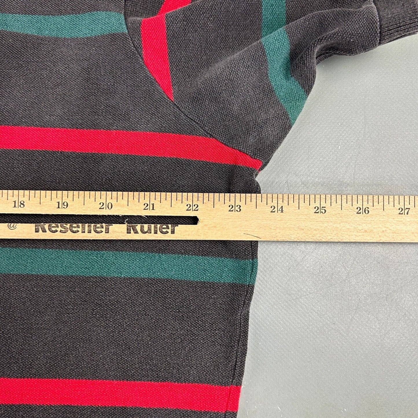 VINTAGE 90s Ralph Lauren Faded Striped Polo Shirt sz XL Adult