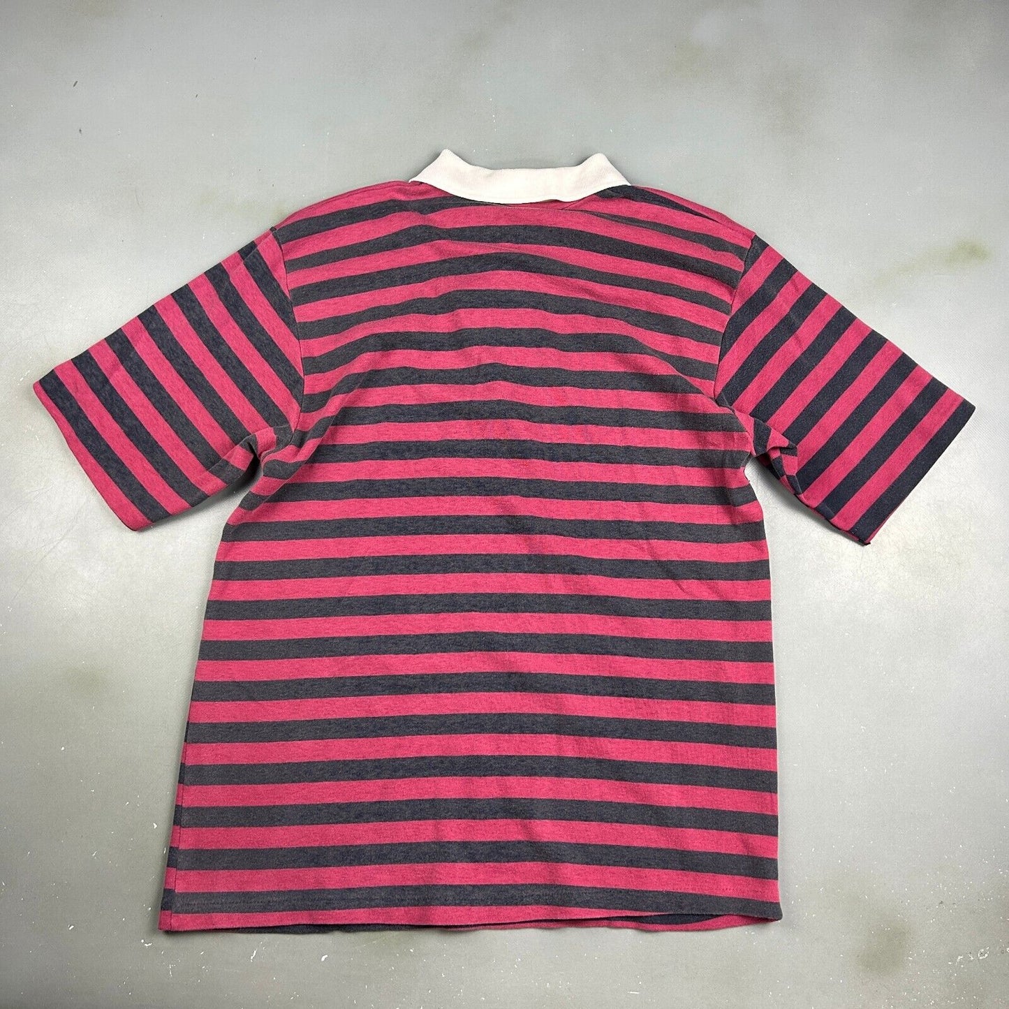 VINTAGE 90s On Stage Striped Polo Shirt sz M - L Adult