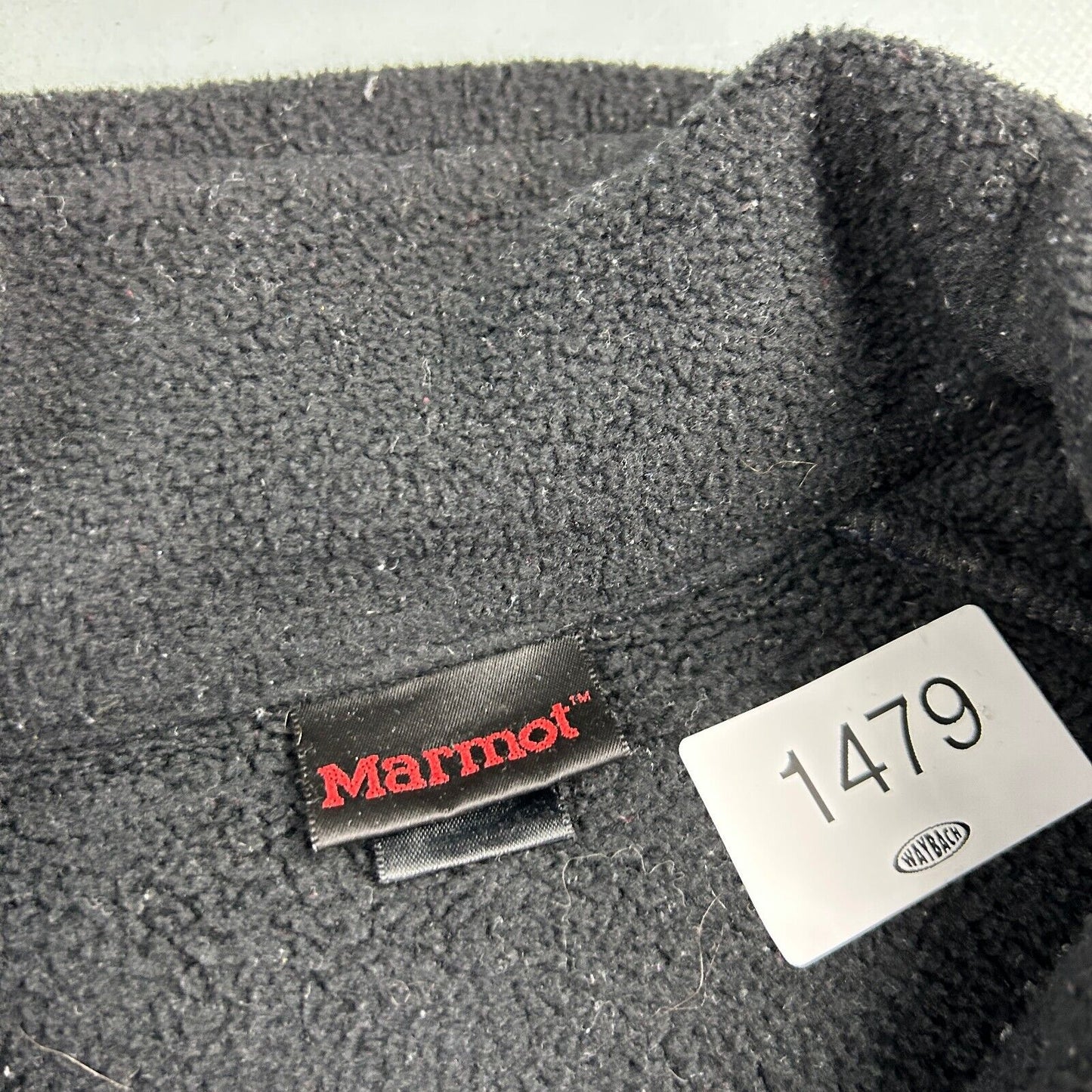 VINTAGE 90s Marmot Full Zip Black Tech Fleece Sweater sz Large Adult