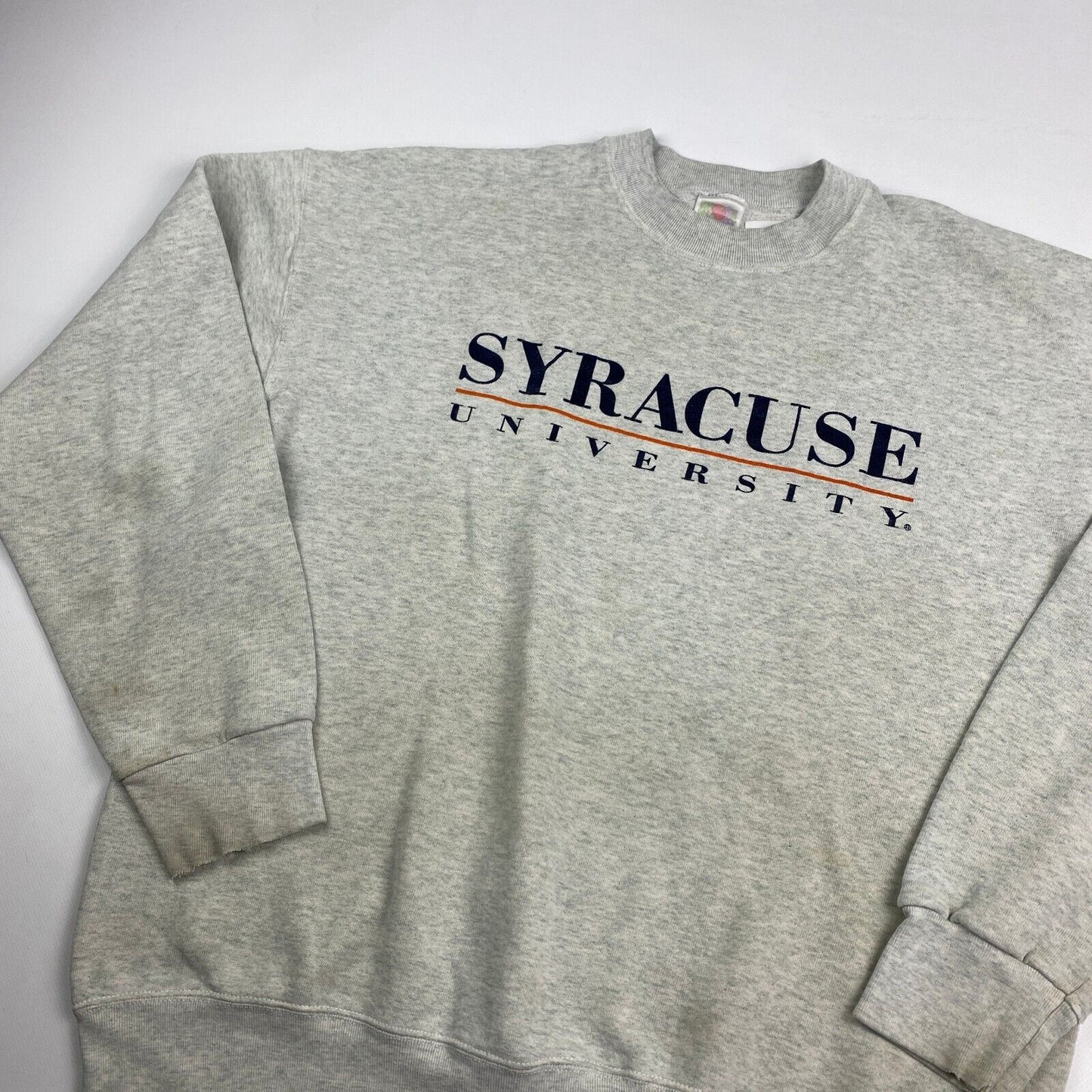 VINTAGE 90s Syracuse University Grey Crewneck Sweater sz XL Mens