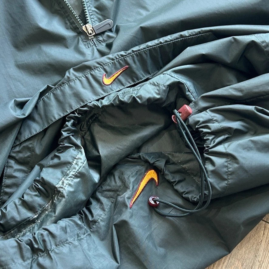 1990s | NIKE Mid Swoosh 1/4 Zip Pullover Windbreaker Jacket sz L