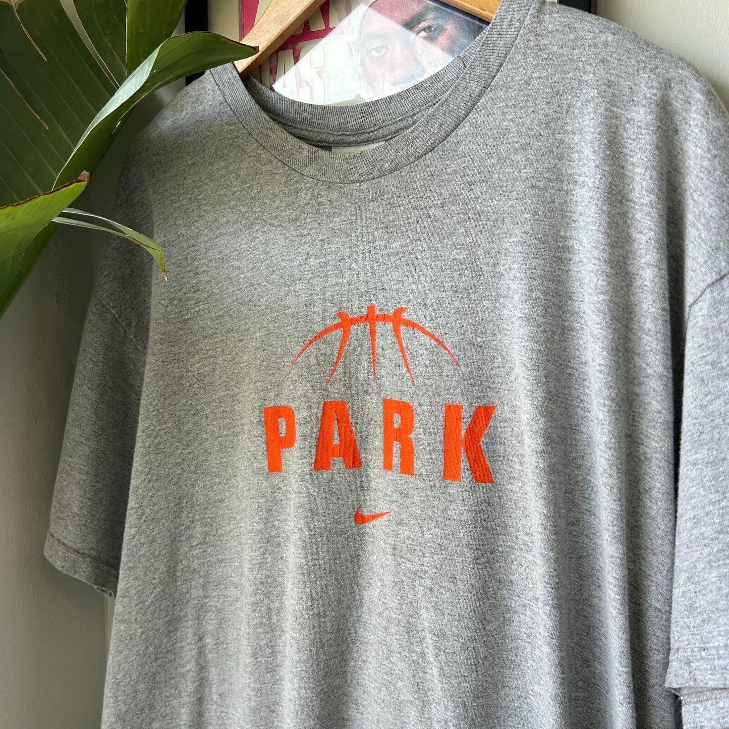 VINTAGE | Team NIKE Park Mid Swoosh Grey T-Shirt sz XL