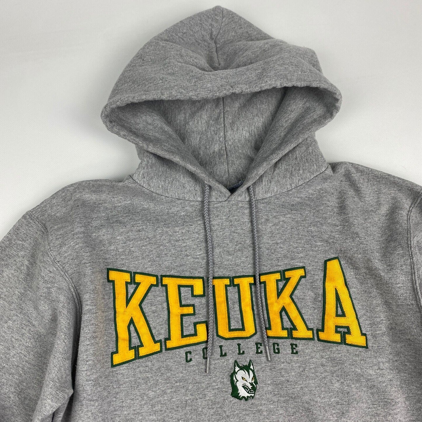 VINTAGE Keuka College Champion Grey Hoodie Sweater sz Medium Men