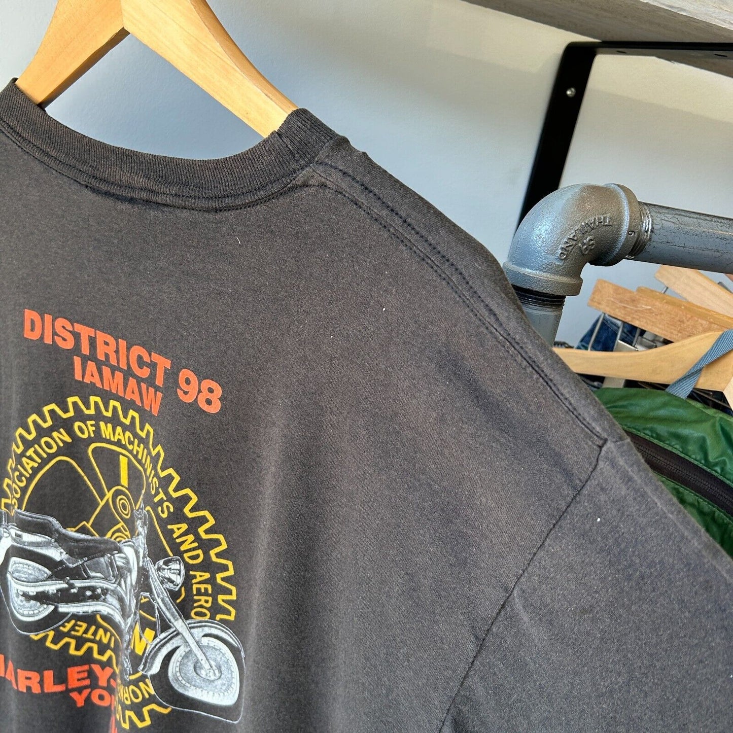 VINTAGE 90s | Harley Davidson District 98 Biker T-Shirt sz L
