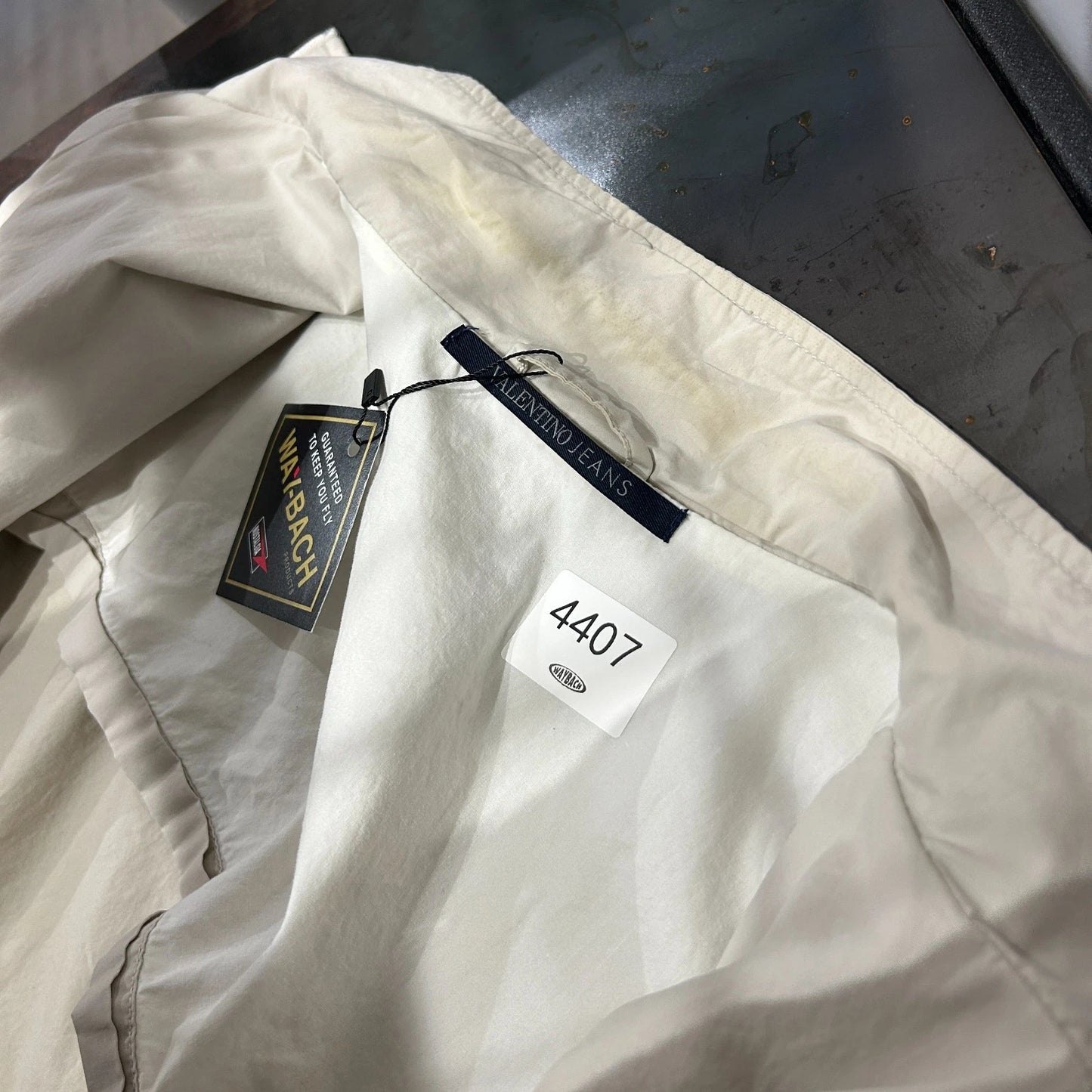 VINTAGE | VALENTINO Jeans Cream Blouson Light Jacket sz L 54