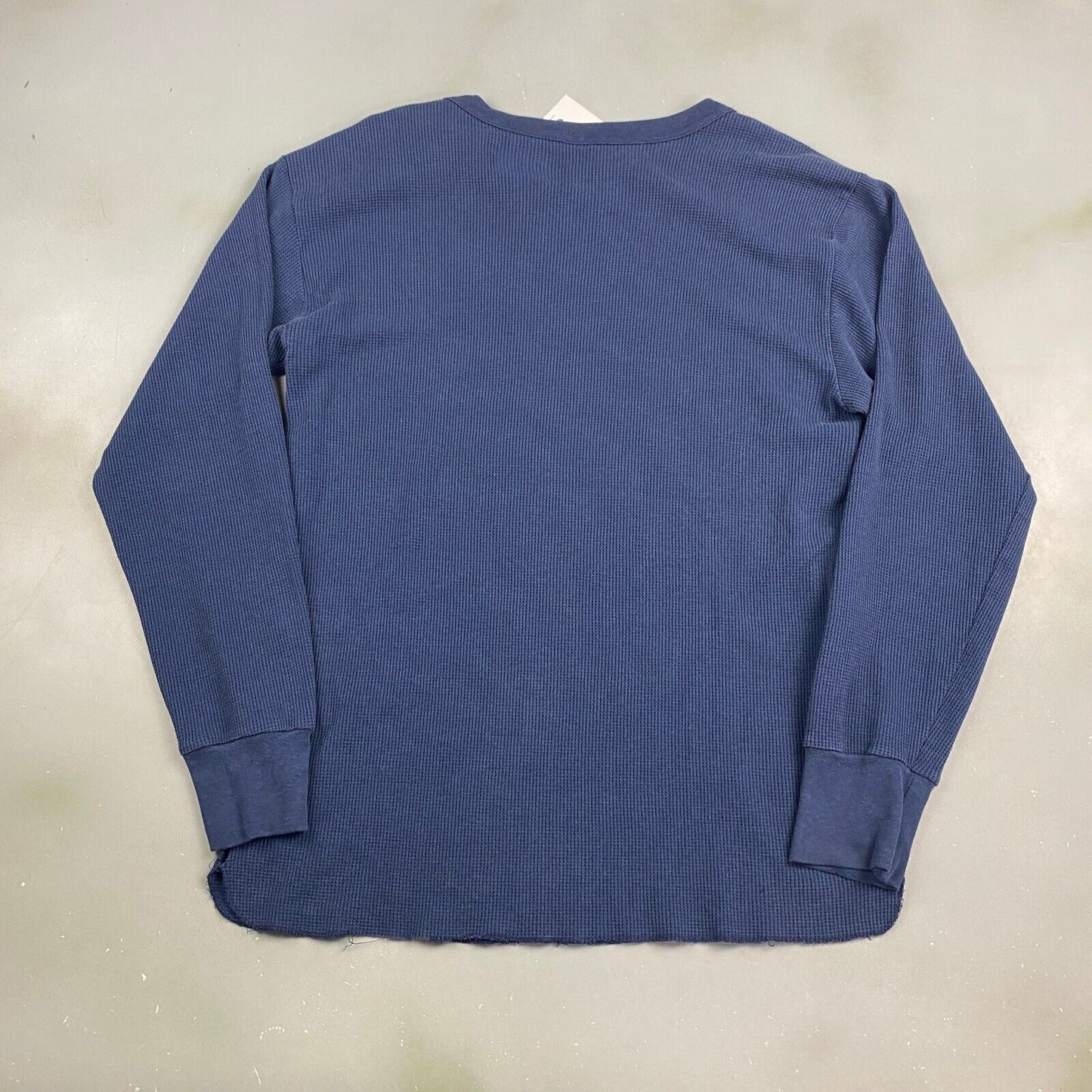 VINTAGE 90s LEE Faded Navy Thermal Long Sleeve T-Shirt sz Large Adult