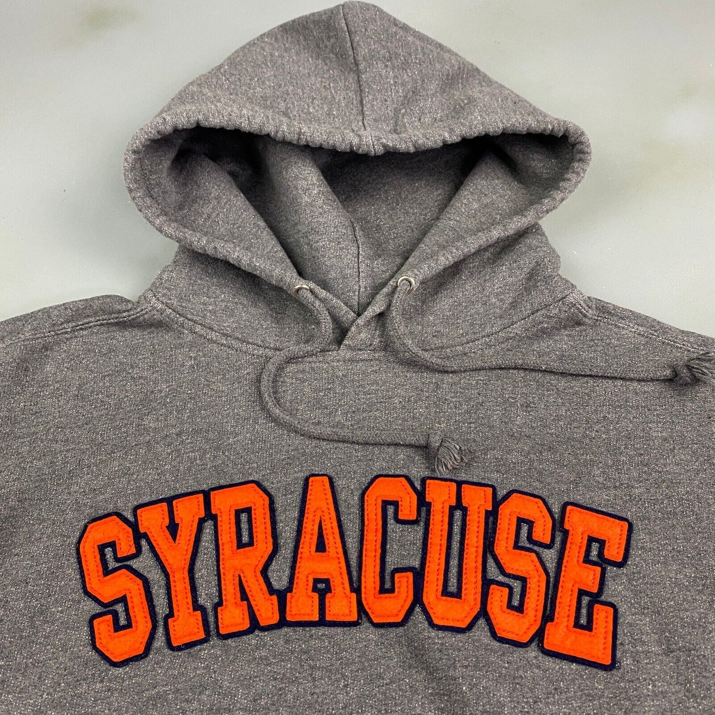 VINTAGE Syracuse Arch Logo Grey Hoodie Sweater sz Small Men Adult