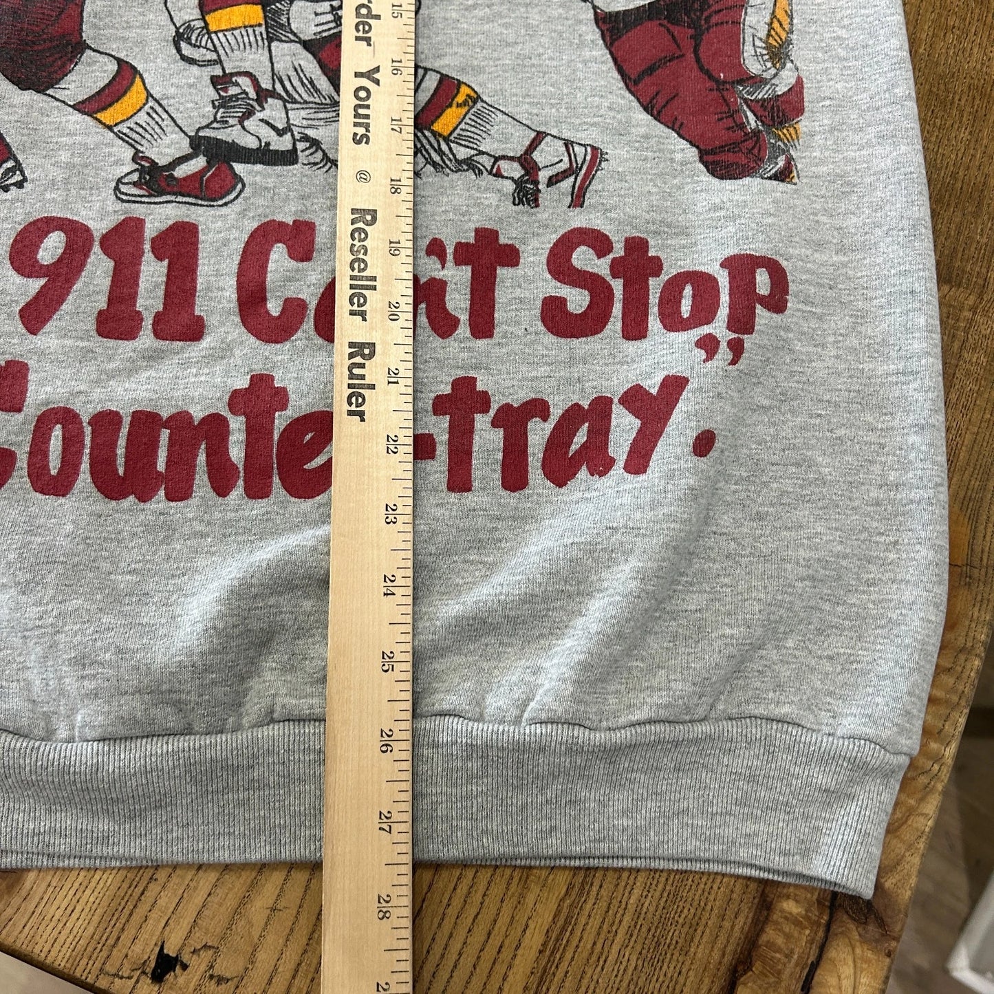 VINTAGE 90s | Counter-Tray Football Play Illustrated Art Crewneck Sweater sz L