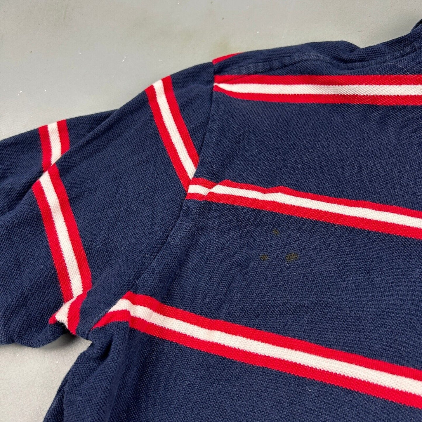 VINTAGE Ralph Lauren Striped Polo Shirt sz Medium Adult