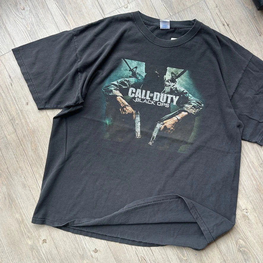 VINTAGE Y2k | Call Of Duty Black Ops Video Game Promo T-Shirt sz XL