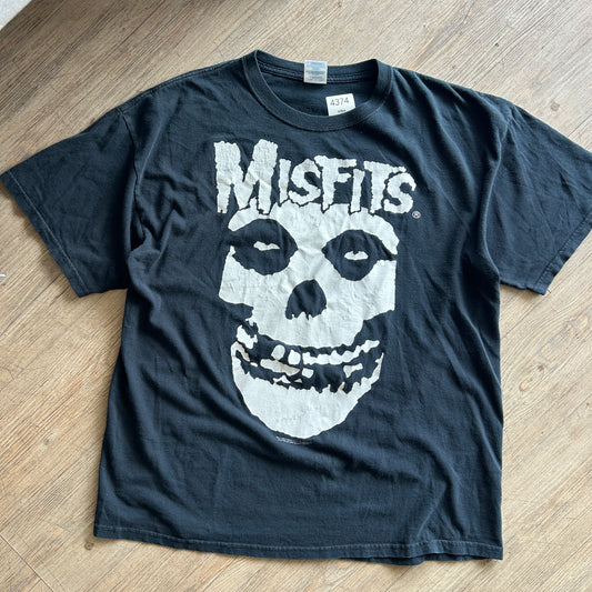 VINTAGE Y2k | Misfits Black Fiend Skull Band T-Shirt sz XL
