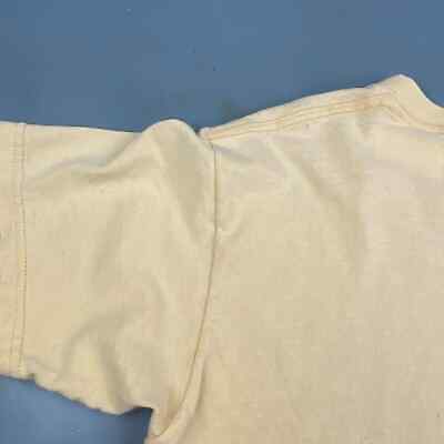 VINTAGE 90s Blank Faded Yellow Lee T-Shirt sz S-M Men Adult