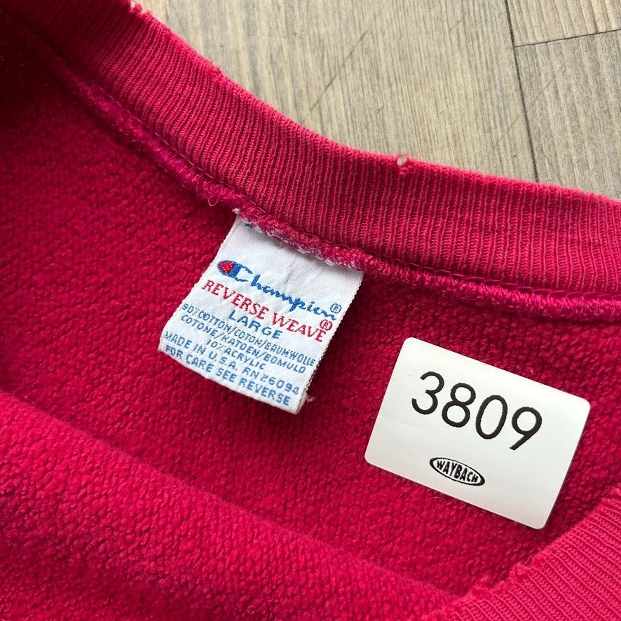 VINTAGE | Champion Reverse Weave Pink Crewneck Sweater sz L