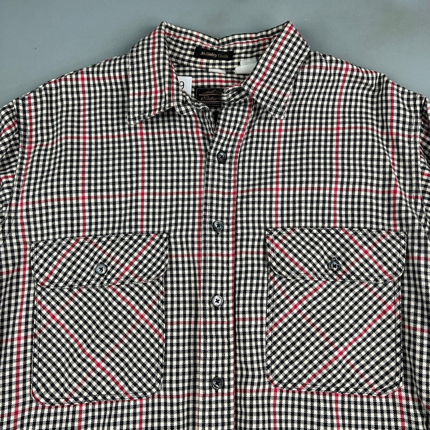 VINTAGE 90s Eddie Bauer Mckinley Cloth Button Up Shirt sz Medium Adult