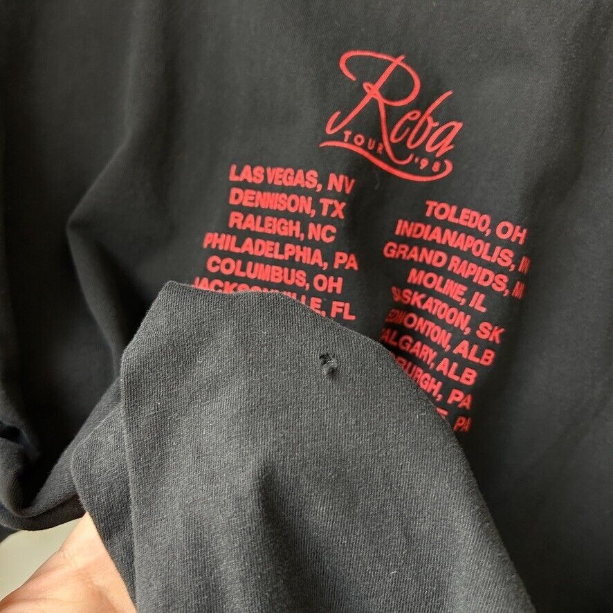 VINTAGE 90s | Reba Portrait Country Band Tour T-Shirt sz XL