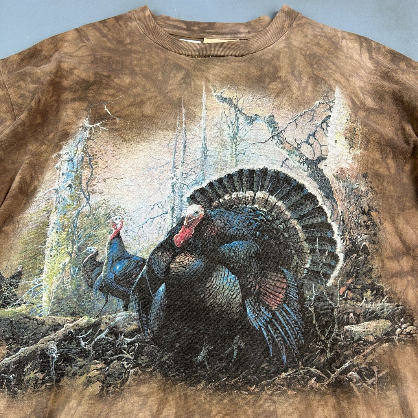 VINTAGE | The Mountain Turkeys Brown Tye Dye T-Shirt sz L Adult