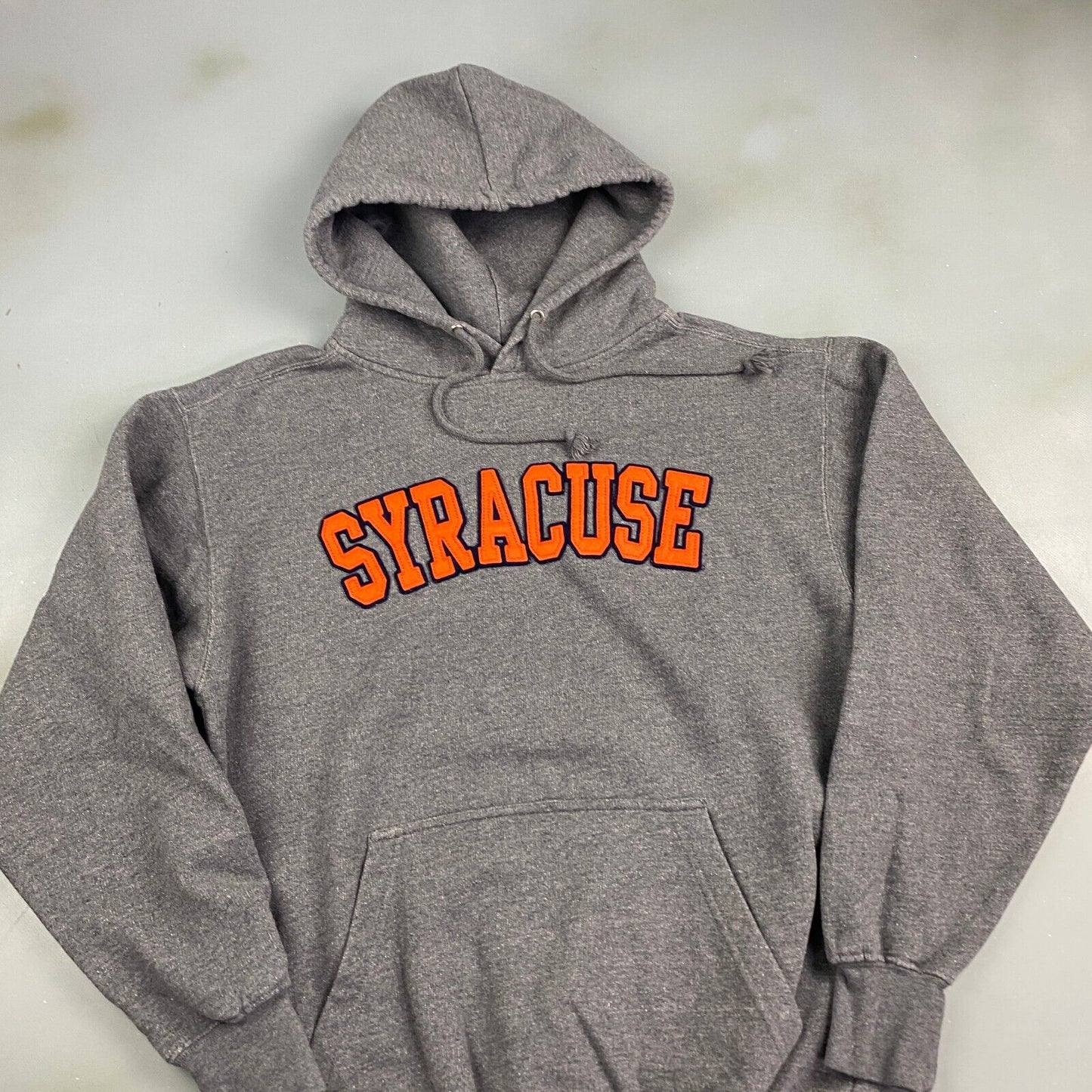 VINTAGE Syracuse Arch Logo Grey Hoodie Sweater sz Small Men Adult