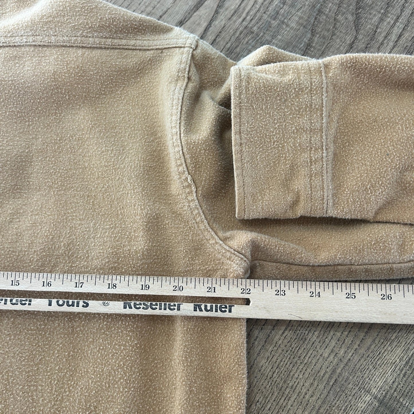 VINTAGE | Frostproof Faded Brown Chamois Cloth Button Down Shirt sz M