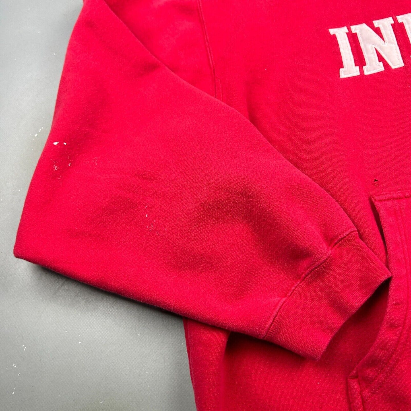 VINTAGE | NIKE Mid Swoosh Indiana Red Hoodie Sweater sz XXL Adult