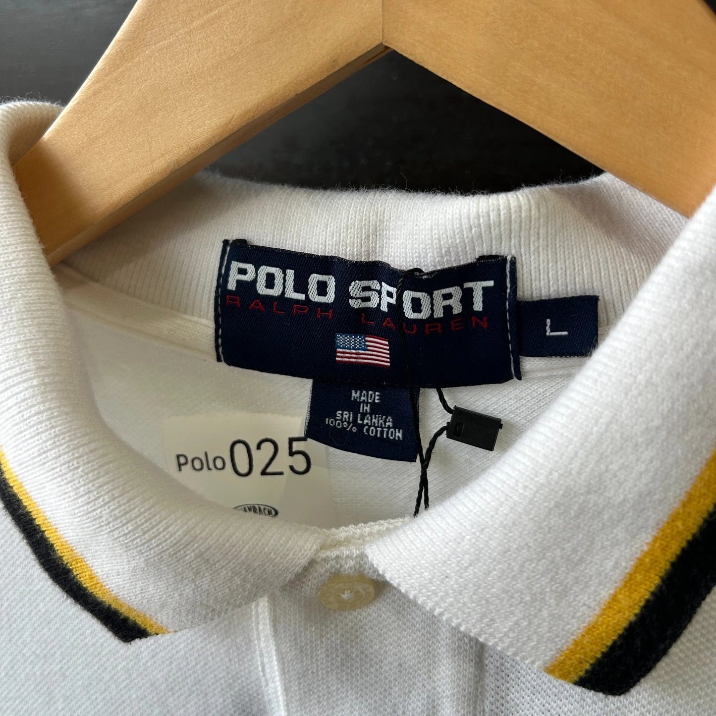 VINTAGE | Polo Sport Ralph Lauren Striped USA Polo Shirt sz L