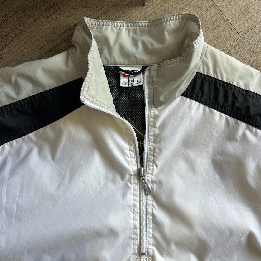 1990s | NIKE Mid Swoosh 1/4 Zip Pullover Windbreaker Jacket sz M/L