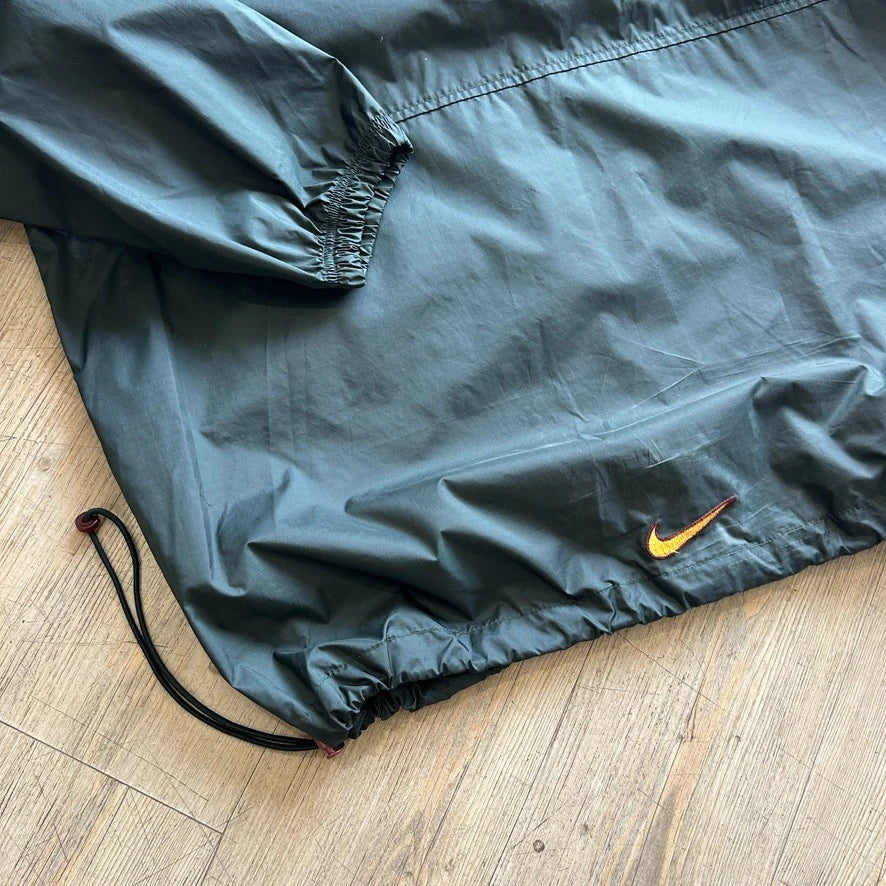 1990s | NIKE Mid Swoosh 1/4 Zip Pullover Windbreaker Jacket sz L