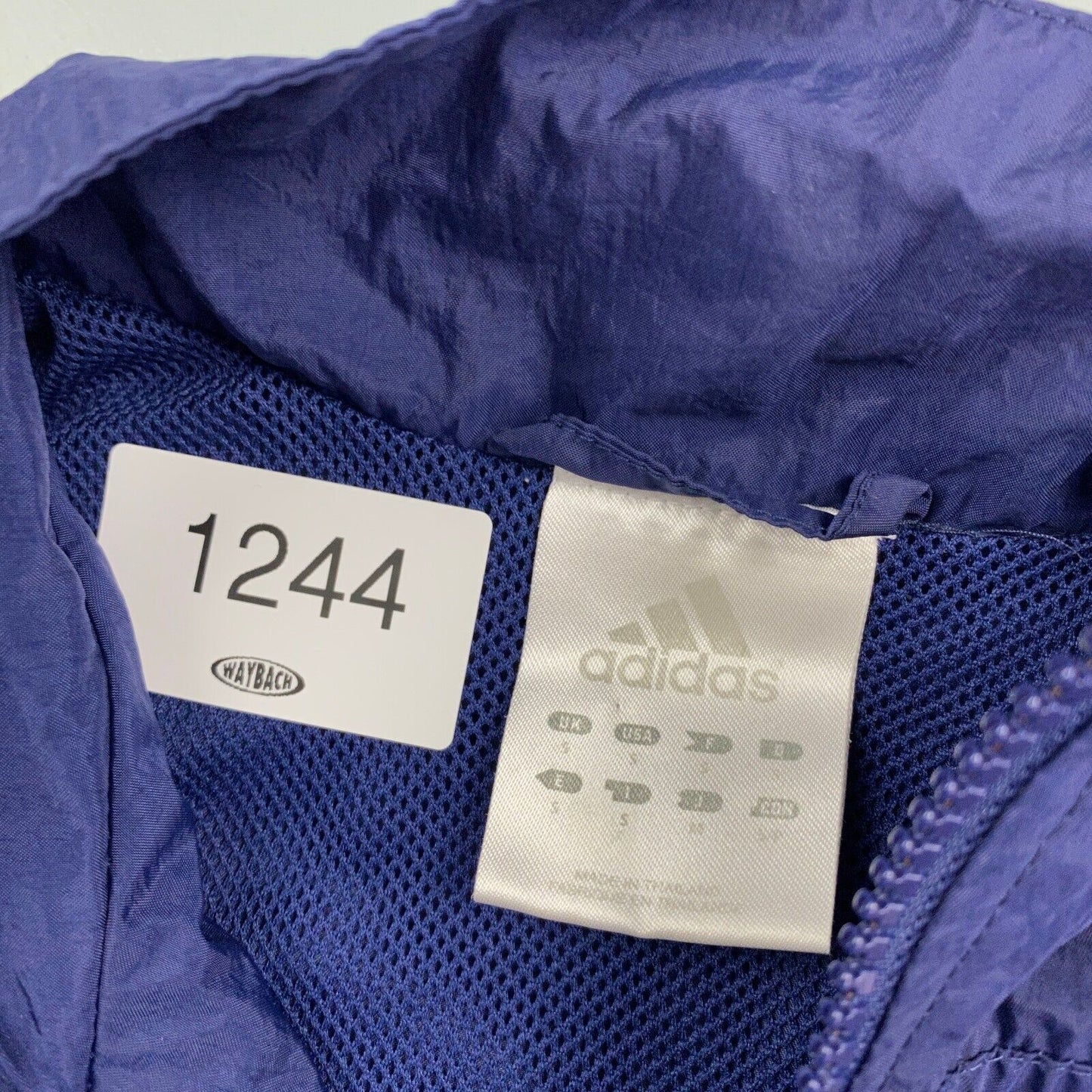 VINTAGE ADIDAS Navy Windbreaker Track Jacket sz Small Adult
