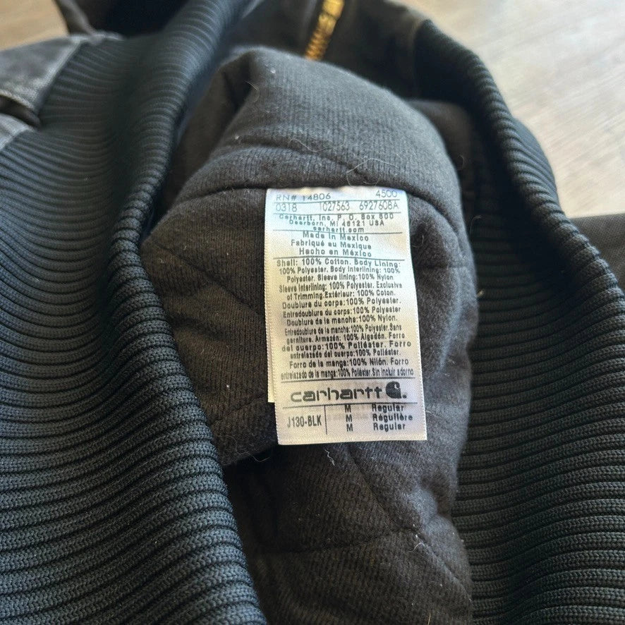 CARHARTT | Vintage Faded Black Hooded Active Jacket sz M/L