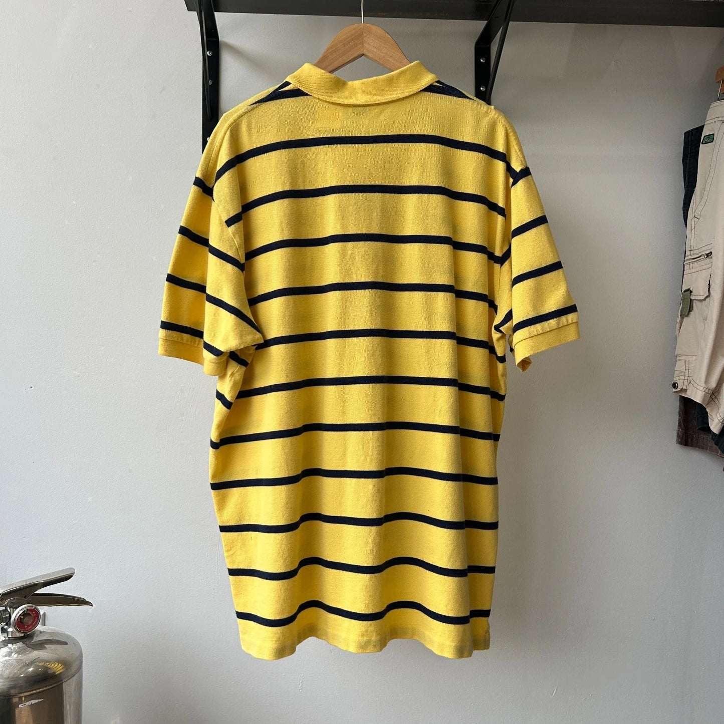 VINTAGE Y2k | Ralph Lauren Sm Pony Bumblebee Striped Polo Shirt sz 2XL