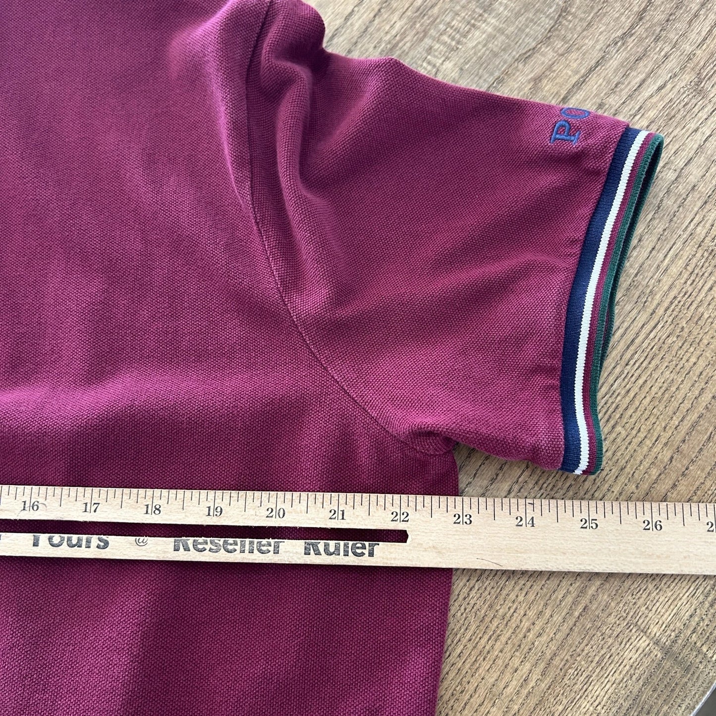 VINTAGE Y2k | Ralph Lauren Sm Pony Wine Red Polo Shirt sz L